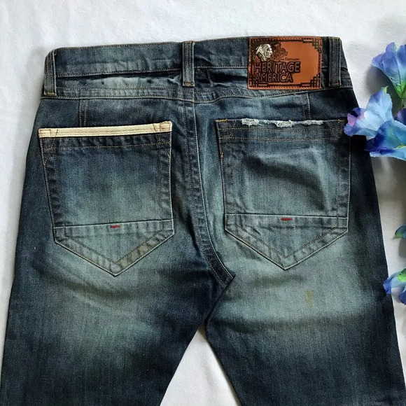 Heritage by America NWOT Medium Wash Jeans Men 34/33 - Picture 7 of 12